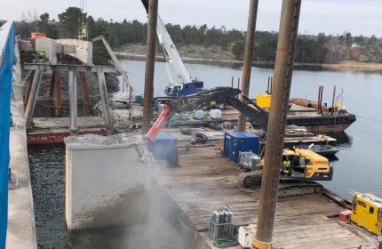 Rivning pelare och balkar