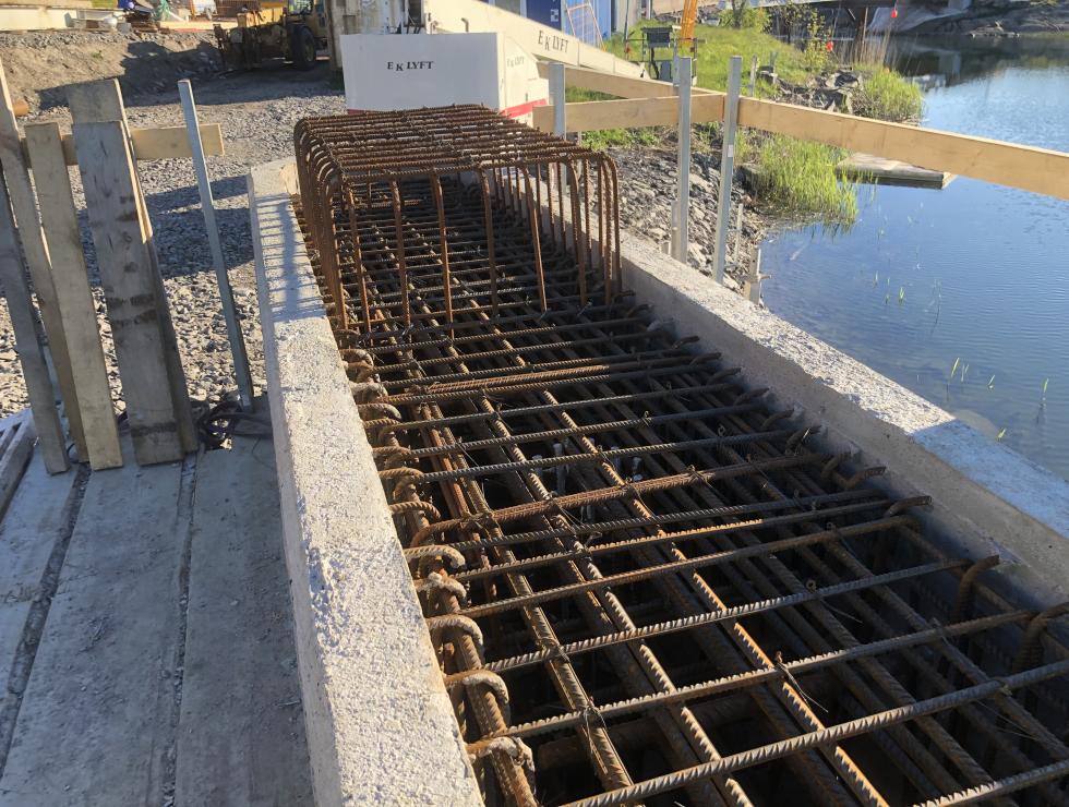 Karlbybron prefab brobalk