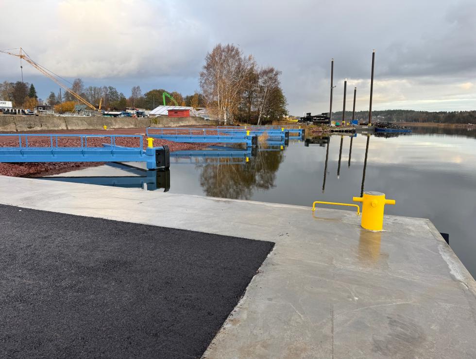 Färdig kaj mot Norr