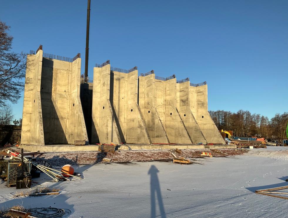 Kaj element 9 m höga a 120 ton styck