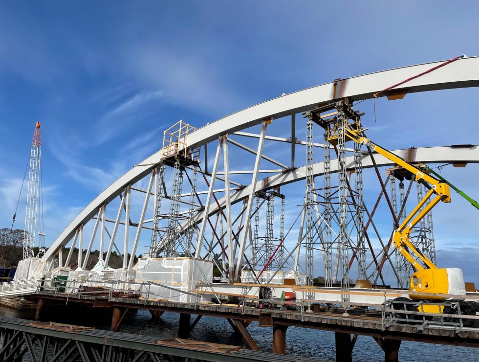Stålmontage bro Bomarsund