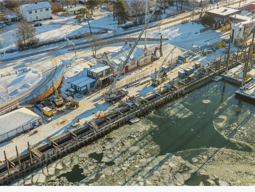 Pålning, spontning och formning pågår